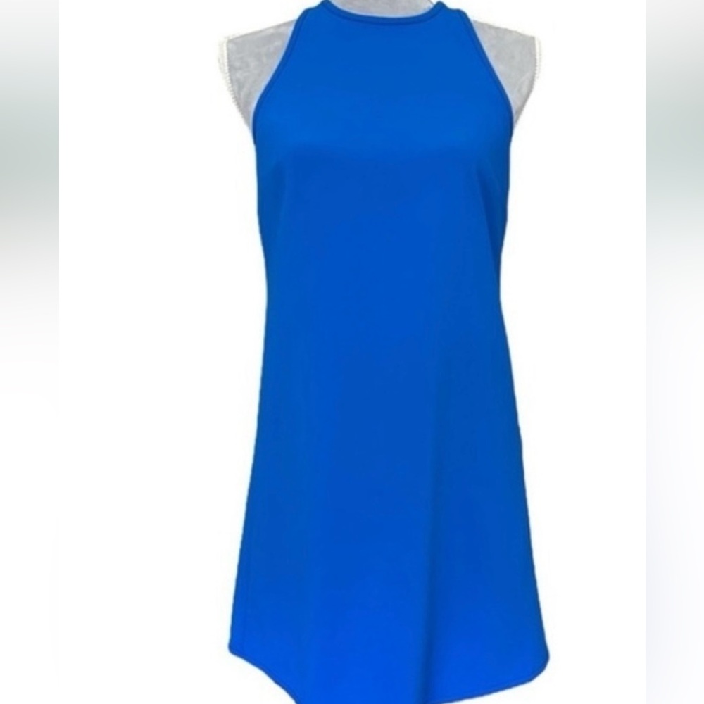 New! THEORY Royal Blue Sleeveless A-Line Shift Minidress, size 2